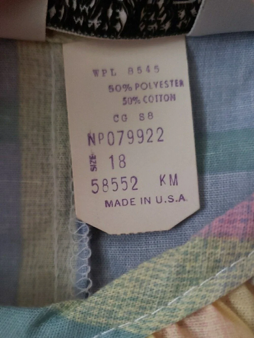 Vintage Blair Pastel Plaid Midi Dress in Pink, Blue, Yellow, Cream W/ Belt